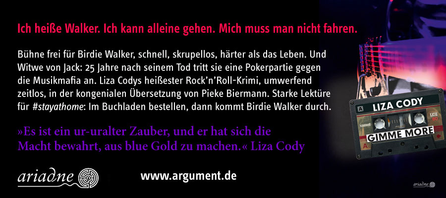 Liza Cody: Gimme more, Hamburg: Argument mit Ariadne 2020